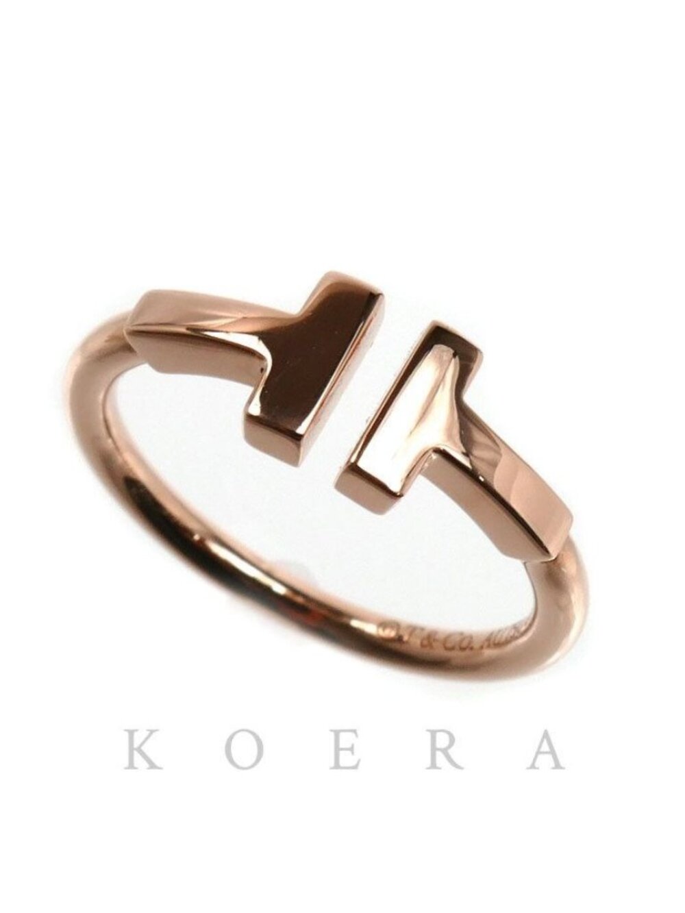 Tiffany & Co 18k Pink Gold T Wire Ring